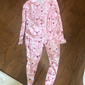 Girls Large Hot Pepper long john top and pants.